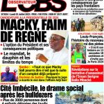 Une des journaux du lundi 03 juillet 2023