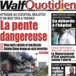 Une des journaux du mercredi 02 août 2023