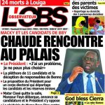 Une des journaux du vendredi 04 août 2023