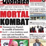 Une des journaux du vendredi 11 août 2023