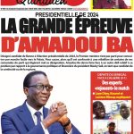 Une des journaux du vendredi 15 septembre 2023