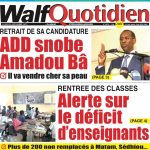 Une des journaux du lundi 18 septembre 2023