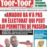 Une des journaux du vendredi 06 octobre 2023