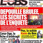 Une des journaux du jeudi 02 novembre 2023