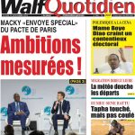 Une des journaux du lundi 13 novembre 2023