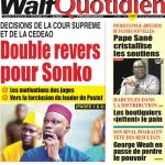 Une des journaux du samedi 18 novembre 2023