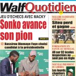 Une des journaux du lundi 20 novembre 2023