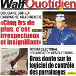 Une des journaux du lundi 27 novembre 2023
