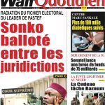 Une des journaux du vendredi 15 décembre 2023