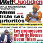 Une des journaux du mercredi 06 décembre 2023