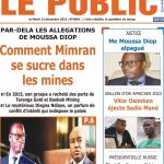 Une des journaux du mardi 12 décembre 2023