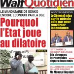 Une des journaux du mercredi 20 décembre 2023