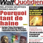 Une des journaux du mardi 9 janvier 2024