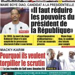 Une des journaux du samedi 27 janvier 2024