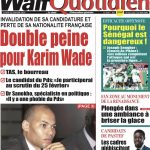 Une des journaux du lundi 22 janvier 2024