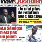 Une des journaux du lundi 29 janvier 2024