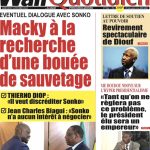 Une des journaux du mercredi 14 février 2024