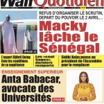 Une des journaux du vendredi 1er mars 2024