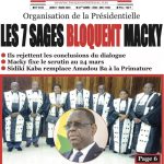 Une des journaux du jeudi 07 mars 2024