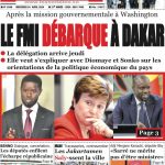 Une des journaux du mercredi 24 avril 2024 (Sénégal)