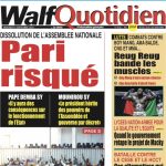 Découvrez les Unes des journaux sénégalais du mercredi 04 septembre 2024