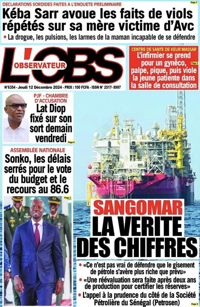 Unes des journaux du jeudi 12 décembre 2024
