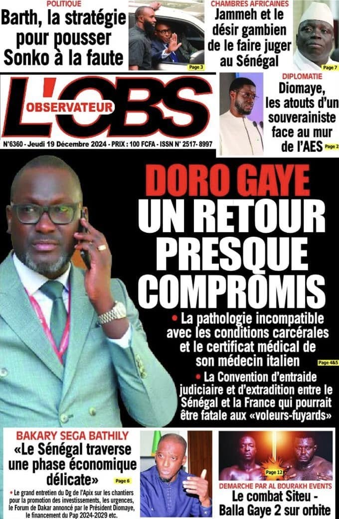 Unes des journaux du jeudi 19 décembre 2024