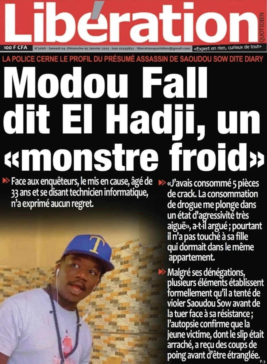 Unes des journaux du samedi 04  janvier 2025