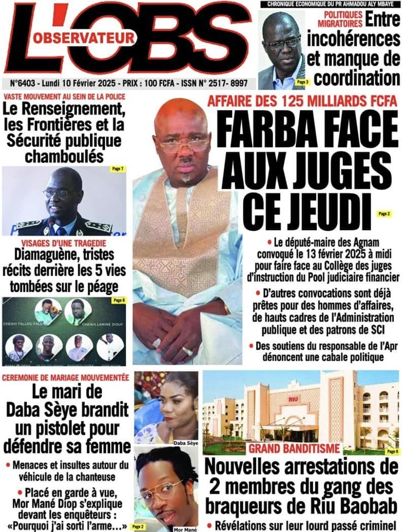 Unes des journaux du lundi 10 février 2025
