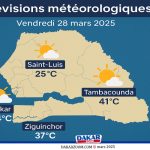🌤️ Météo Sénégal – Vendredi 28 mars 2025 : soleil dominant et douceur printanière