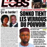 Sénégal / Unes des journaux du lundi 08 septembre 2025 : Sonko reprend la main avec un gouvernement remanié