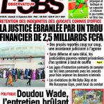 Sénégal / Unes des journaux du vendredi 12 septembre 2025 : « Séduction économique, tensions politiques et urgences sociales au cœur de l’actualité »