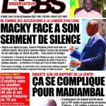 Sénégal / Unes des journaux du samedi 27 septembre 2025 : L’affaire Madiambal secoue l’État, Diomaye face aux défis économiques, Sadio brille encore